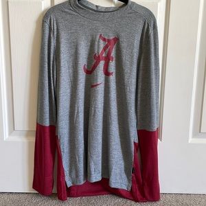 U of Alabama Nike dri fit t-shirt/gray and crimson with large A on front, medium